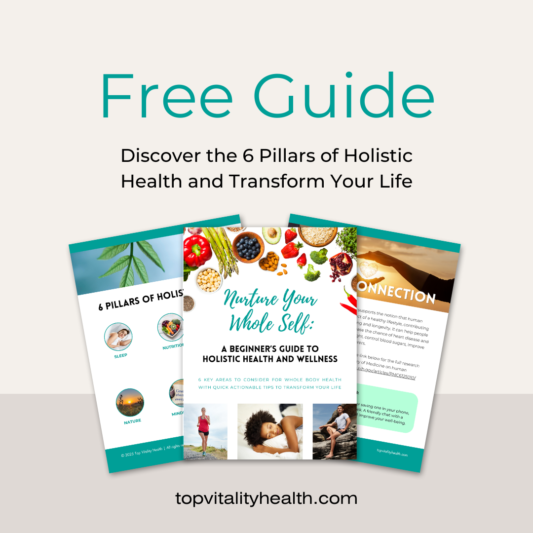 Download a copy of my free guide Nurture Your Whole Self: A Beginner’s Guide to Holistic Health and Wellness